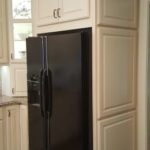 Enclosed Raised Panel Refrigerator Cabinet