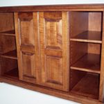 Curly Maple Media Cabinet Closed