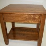 Custom Solid Wood End Table With Shelf