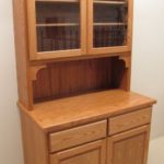 Custom Red Oak & Glass Hutch