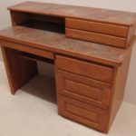 Solid Red Oak Desk With Riser