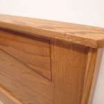 Red Oak Headboard With Topper