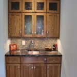 Built In White Oak Bar Cabinetry