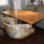 Solid Cherry Table With Metal Legs