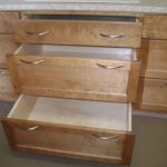 Solid Wood Flat Panel Drawer Bank